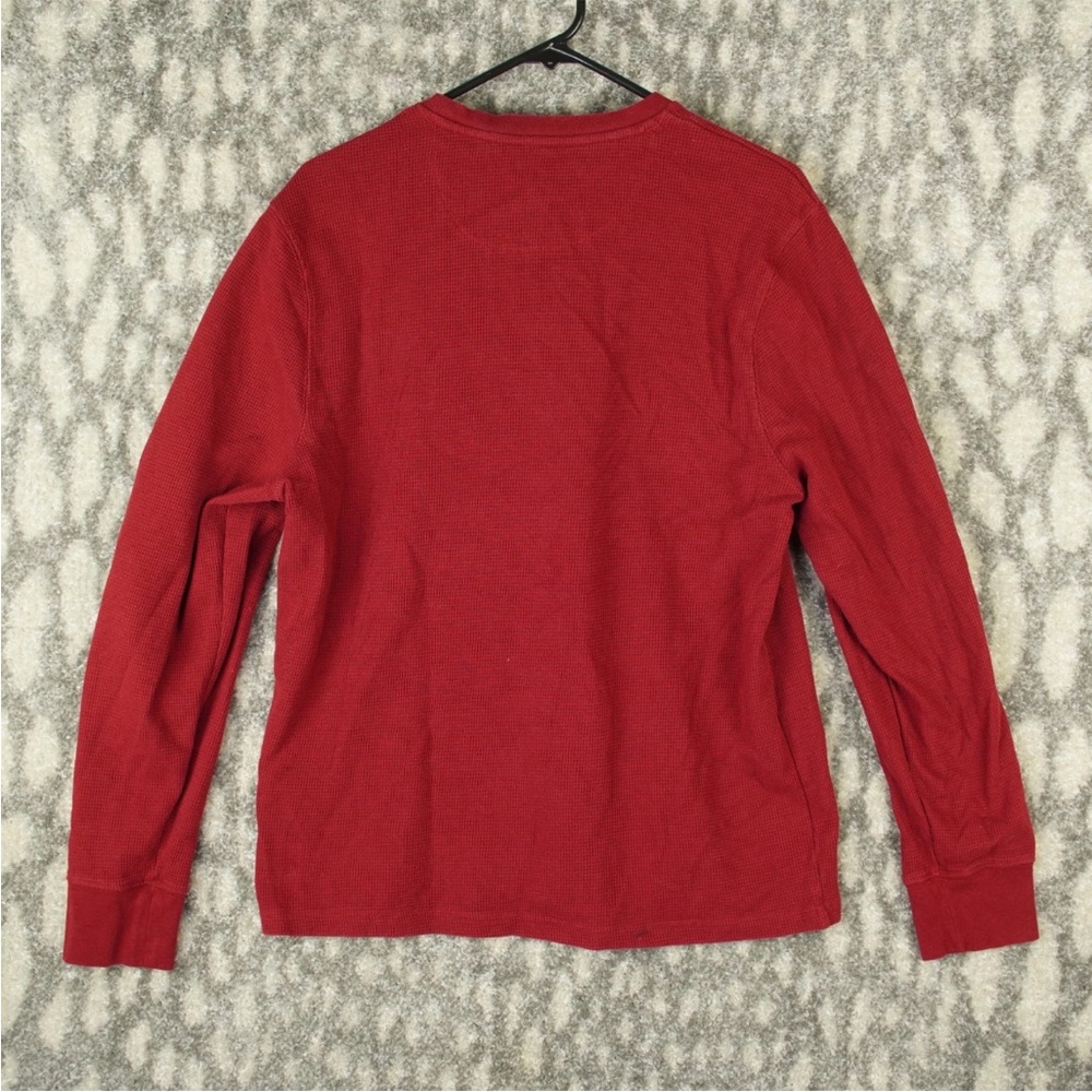 Psycho Bunny Shirt Men Large Red Long Sleeve Crew Neck Sweater EUC - Picture 2 of 9